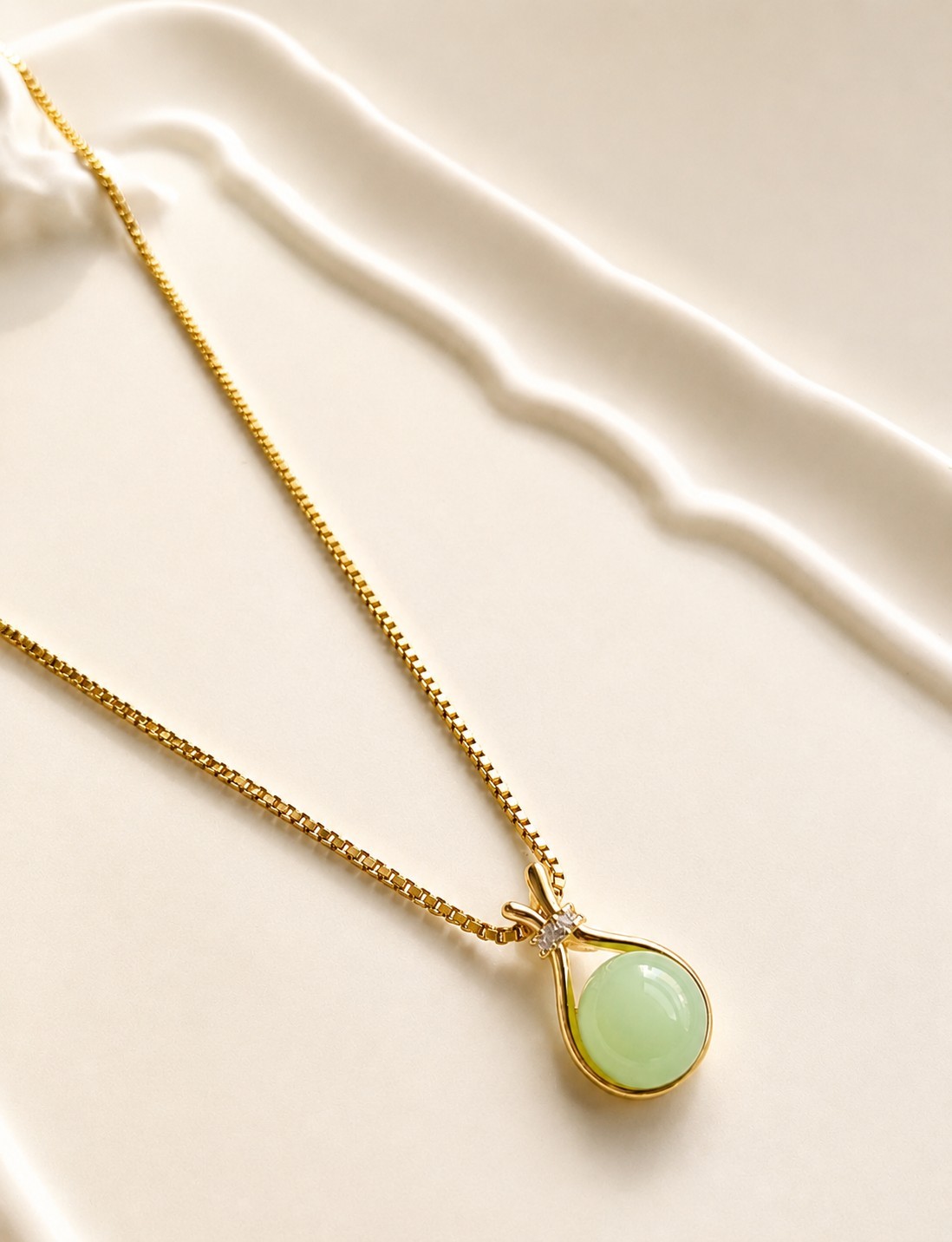 14k Jade Gold Necklace Vintage Non Tarnish Jewelry Birthday Gifts For Women
