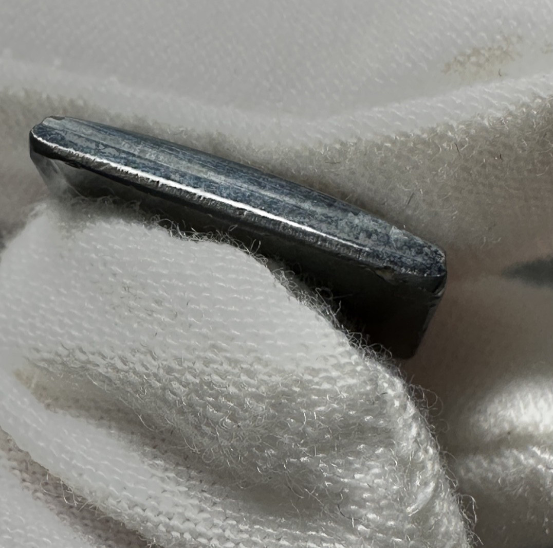 VINTAGE INTAGLIO WARRIOR ON METALLIC BLACK (HEMATITE?) LOOSE RECTANGLE N338