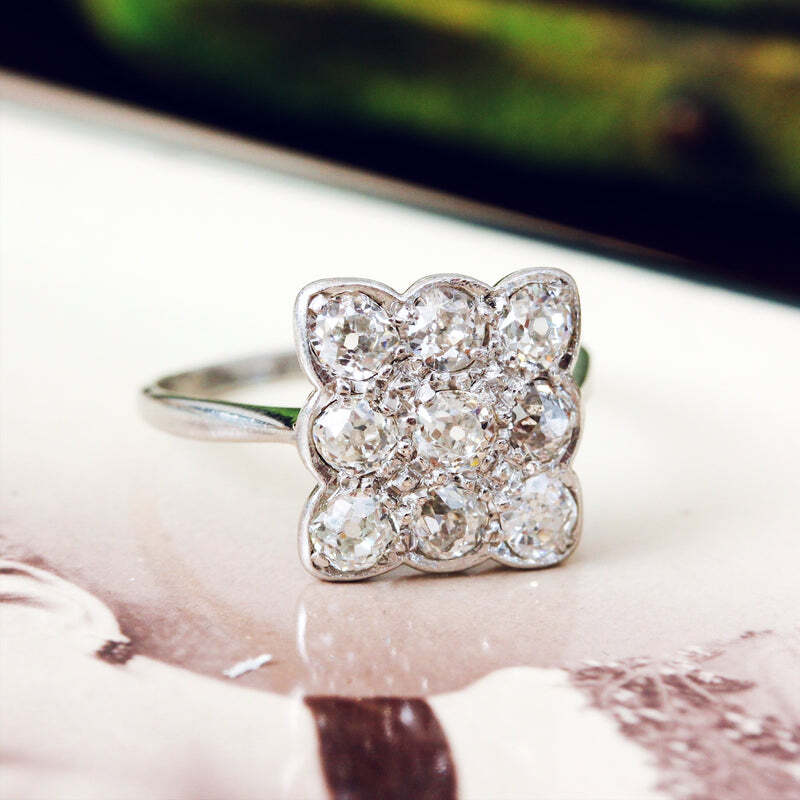 2.30CTW White Round Cut Simulated Diamond Antique Style Art Deco 925 Silver Ring