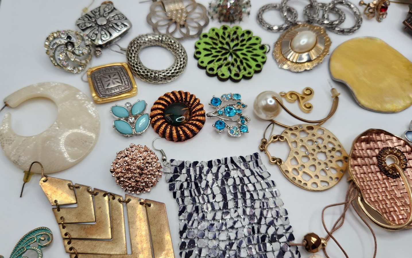 Craft Jewelry Pieces Junk Drawer 35 Different Pieces
