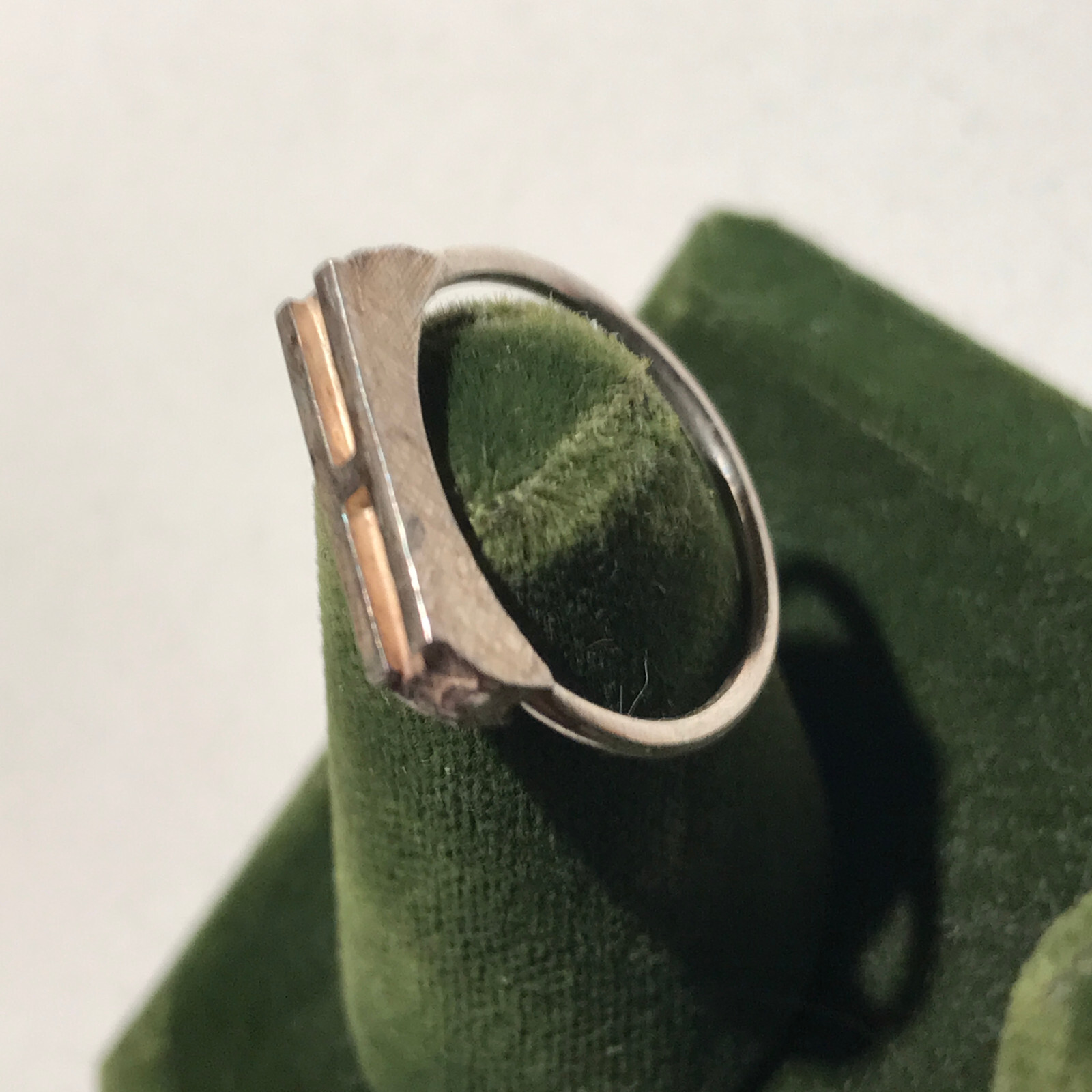 Vintage Sterling Silver Stamped Typebar Monogram “H” Ring Size 6 ADJUSTABLE