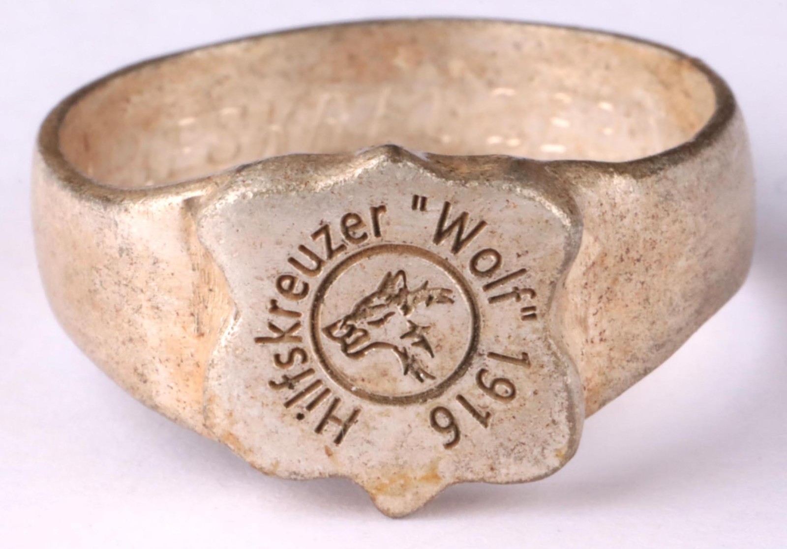 Wolf 1916 WW1 Imperial German Navy ring Hilfskreuzer WWI Kaiserliche Marine Army