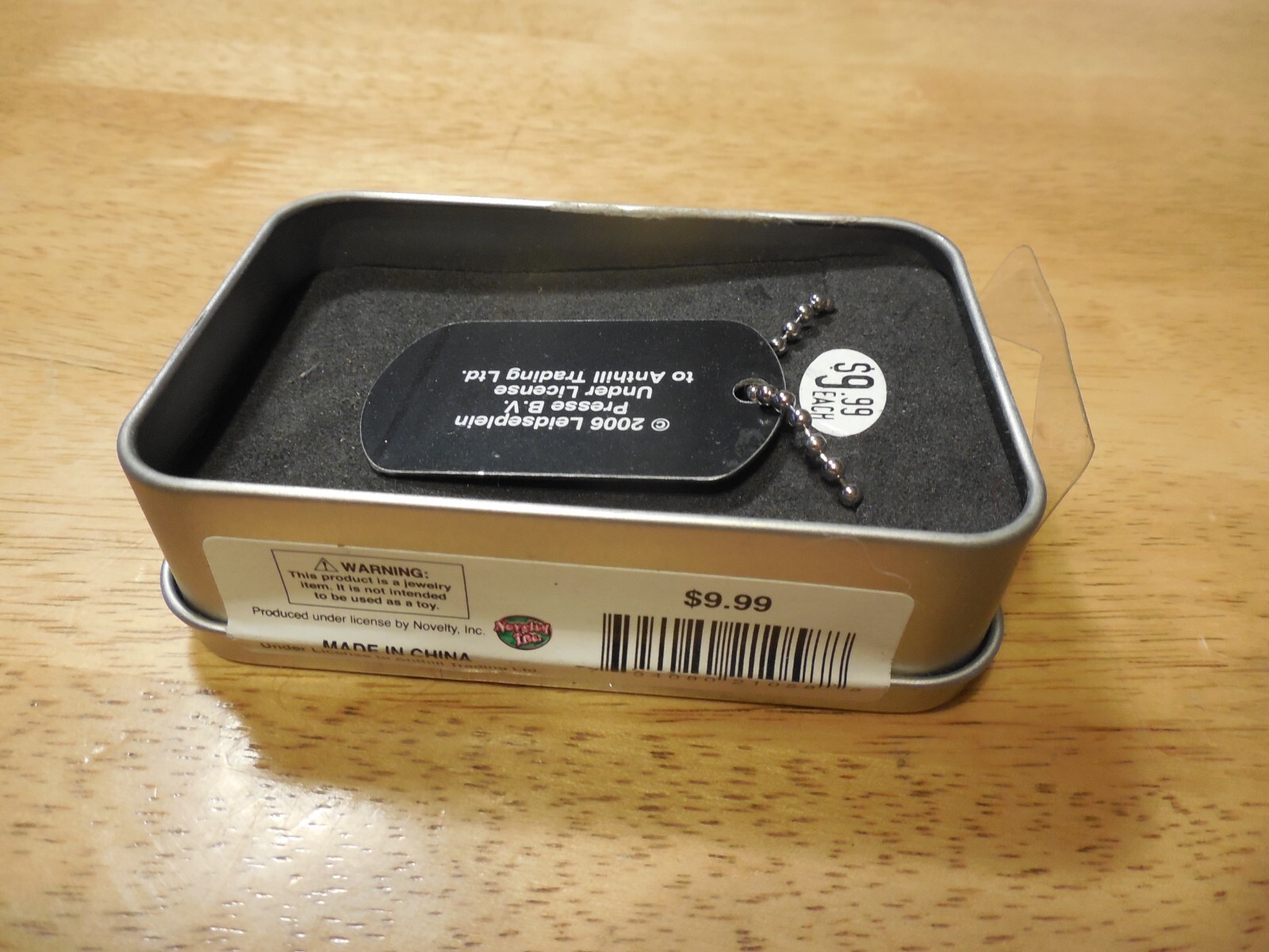 ACDC Dog Tag On Steel Ball Chain 2006 Presse with metal box Unused New AC/DC