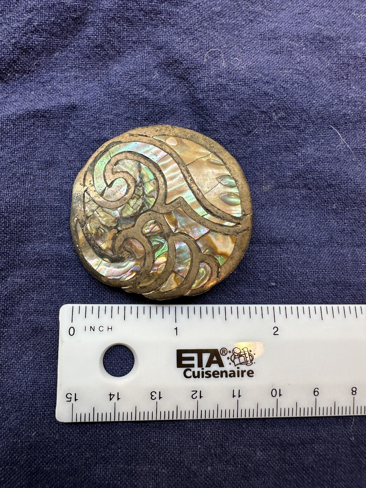 Vintage Mexico Abalone Pendant/Brooch Pin – Sterling Silver