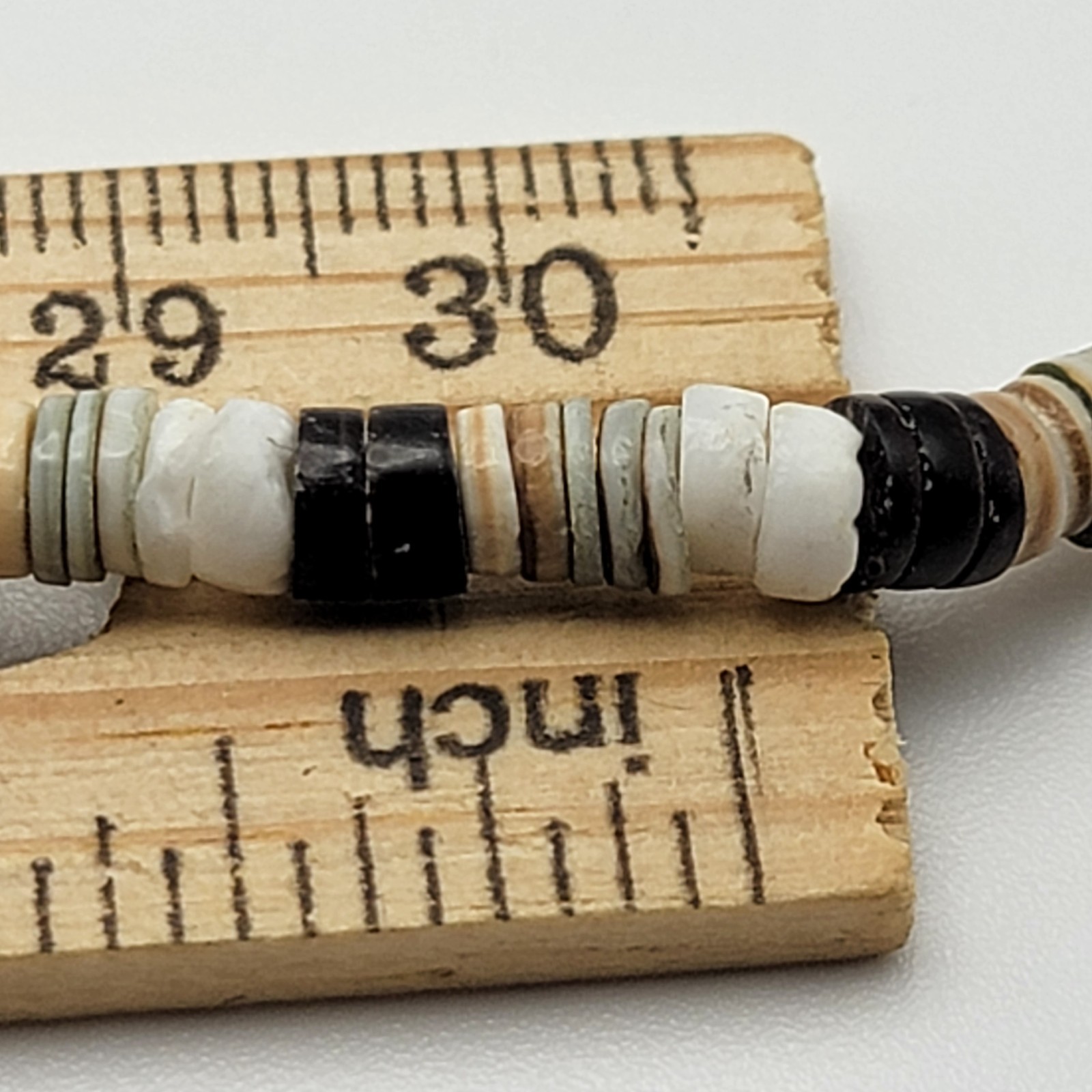 Vintage Stone And Shell Multicolor Heishi Necklace 18″ Unisex Adult Boho Surfer