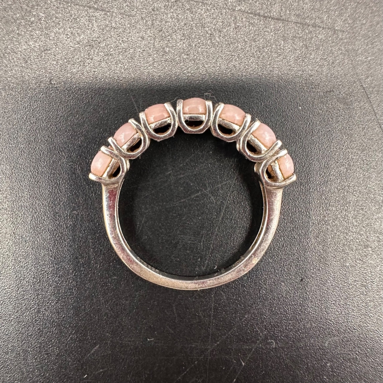Vintage Sterling Silver Pink Opal Ring Size 8 Elegant Jewelry Romantic Cottage