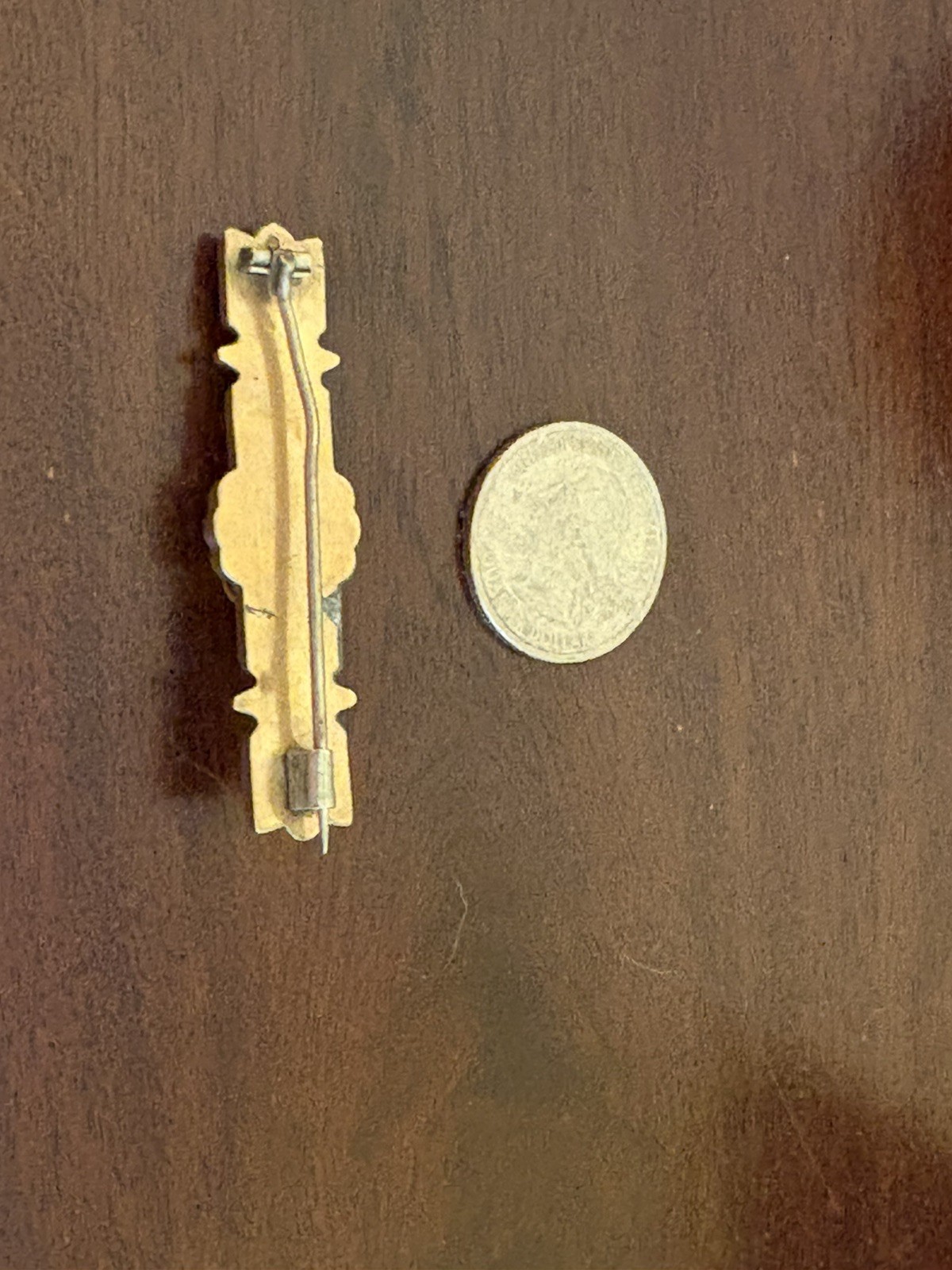 Antique Victorian-Era Gold-Filled Bar Brooch