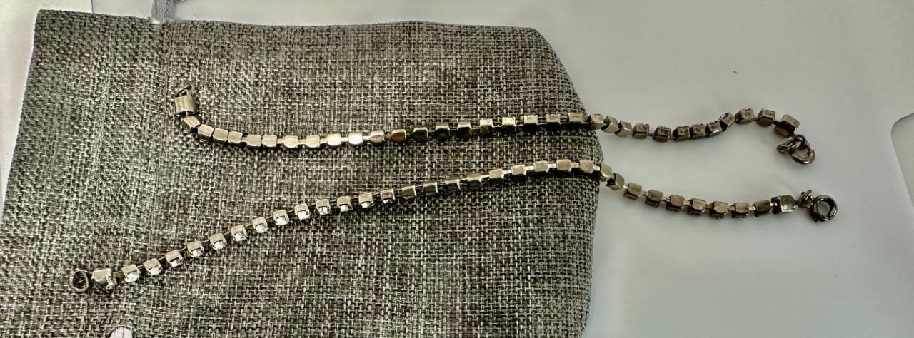Vikki Carr Pair Of Bracelets Rhinestone Silver Certificate Of Authenticity
