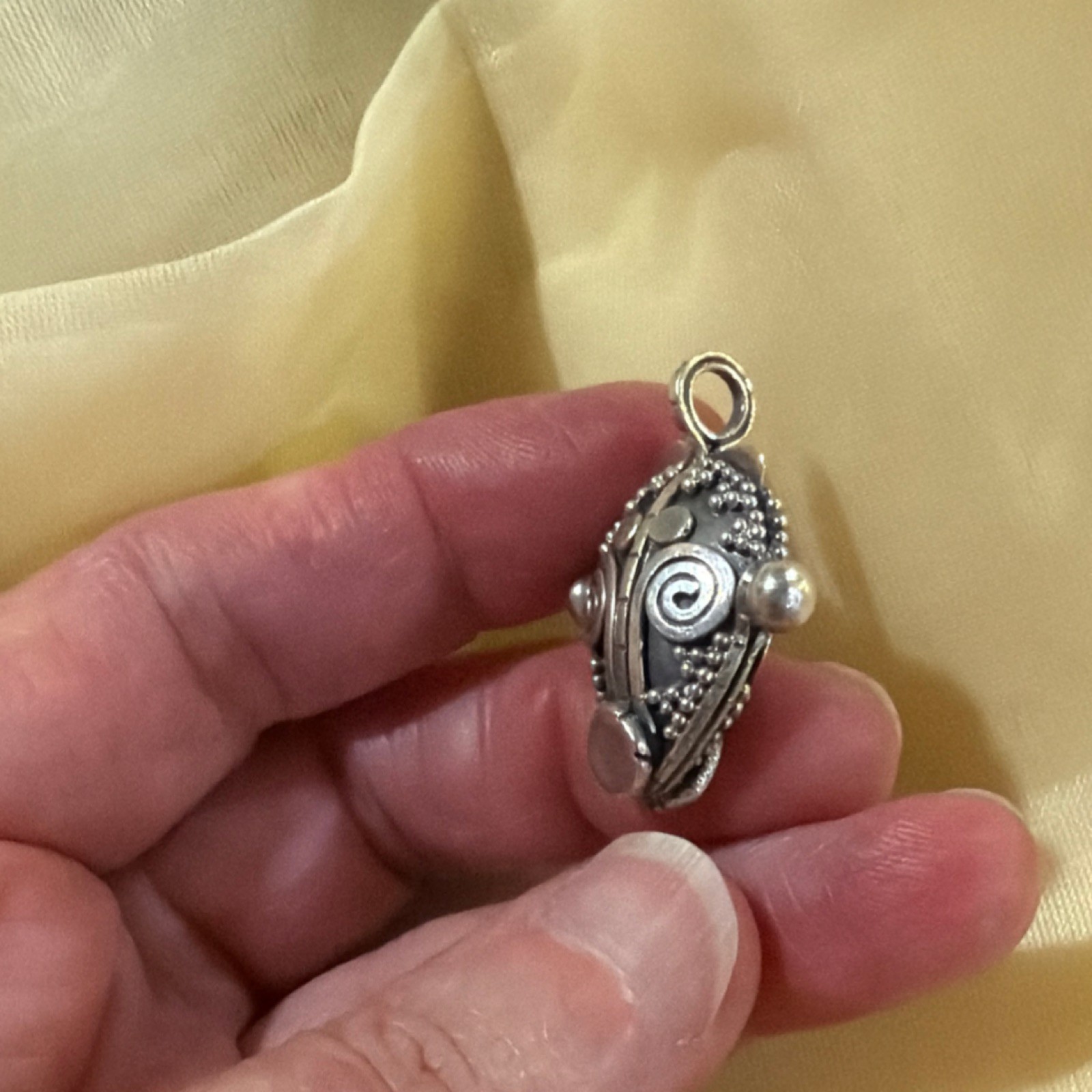 Silver Asymmetrical Pendant Charm for Unisex Adults Fashion Jewelry Tribal Mask