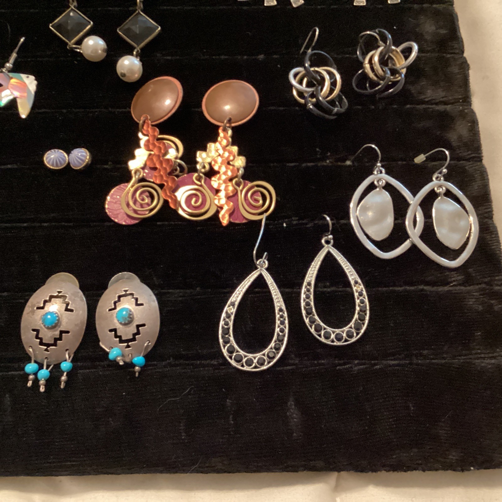 Lot 34 Pairs Vintage Earrings All Styles Some Signed Costume Jewelry