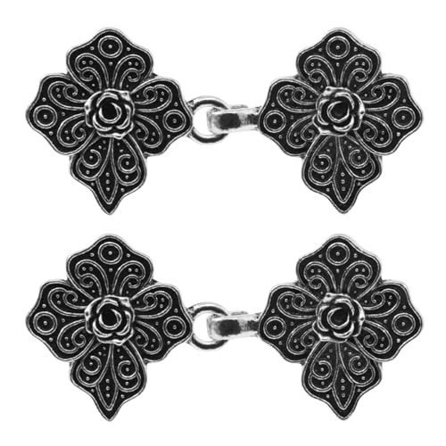 yyangz 2 Pair Leaf Shaped Alloy Snap Clips Rose Leaf Sweater Clips Women’s