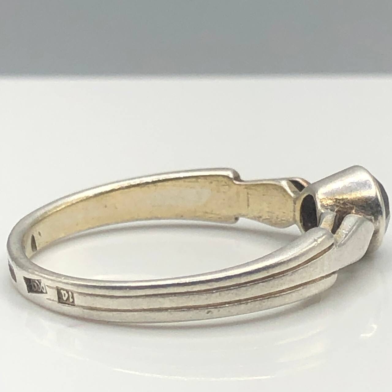 Vintage Soviet Rock Crystal Ring Silver 875 РС