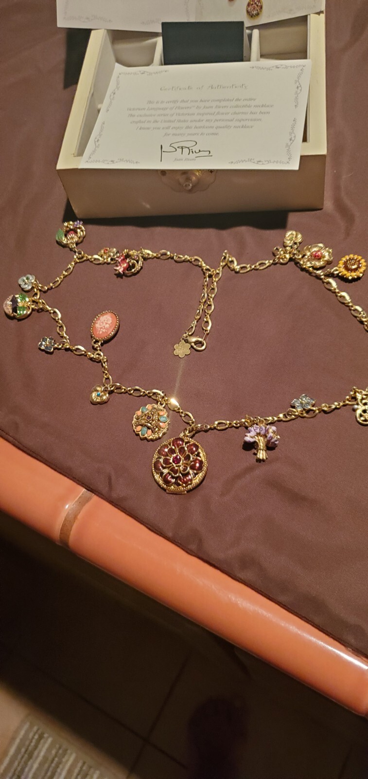 Joan river victorian language of flower locket / Jewelry Box