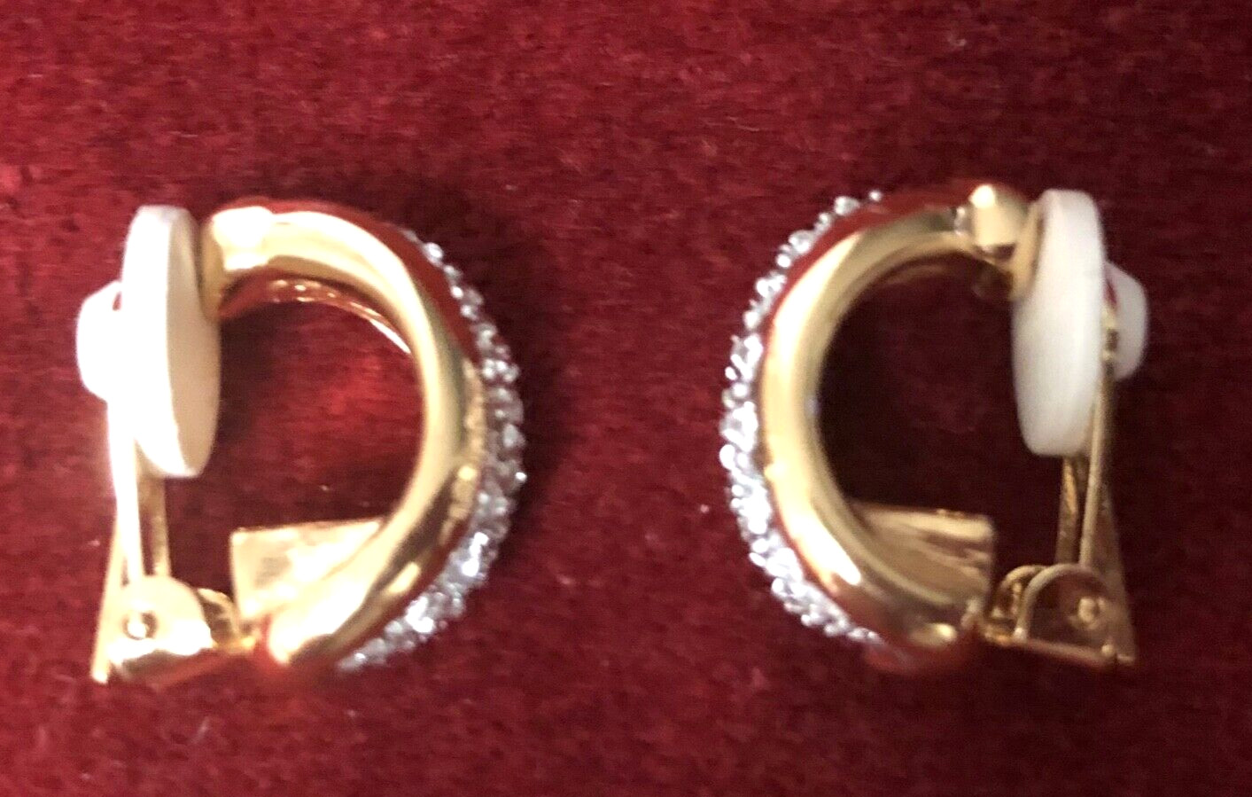 VTG SWAROVSKI Jeweler’s Collection Gold-Plated EARRINGS SWAN+SIGNATURE+COPYRIGHT