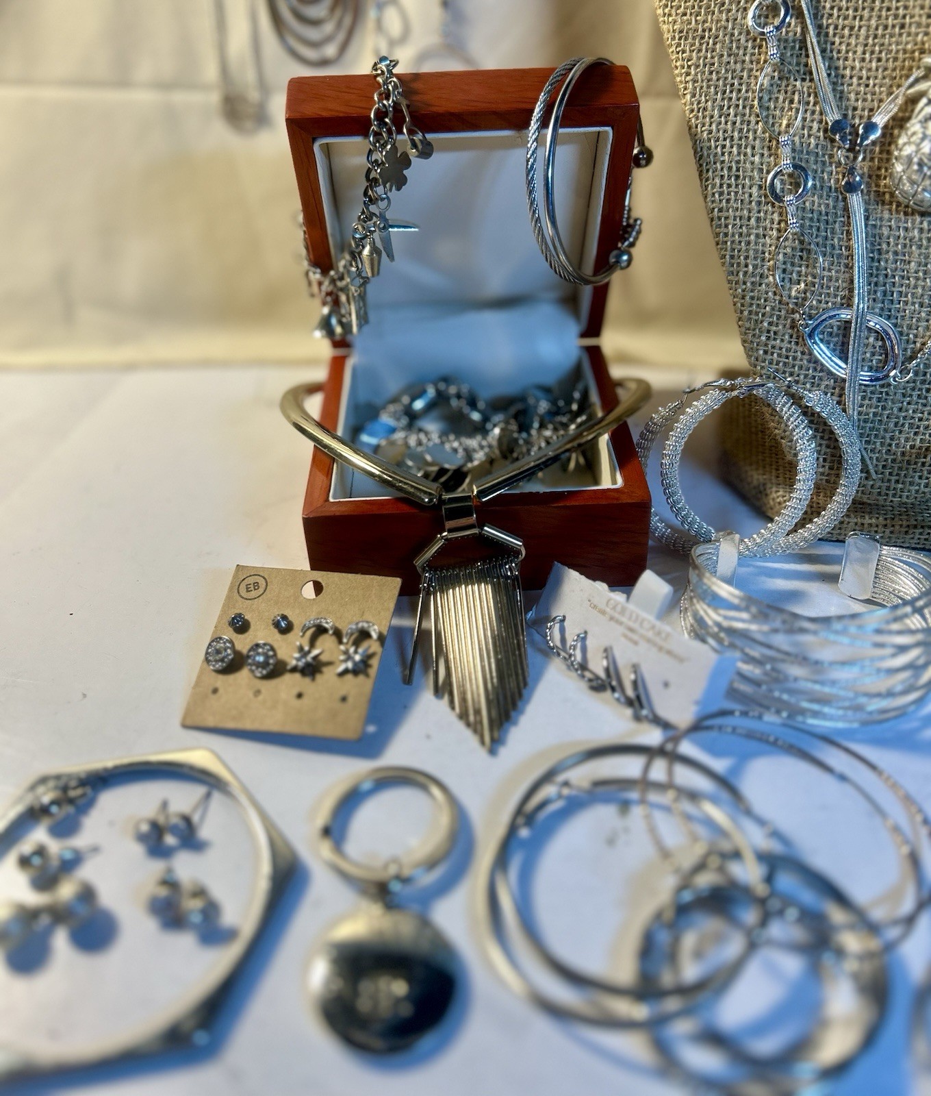 Grandma’s VTG to Mod Estate Silver-tone Jewelry Lot 100+ Pieces, Some Signed/NWT