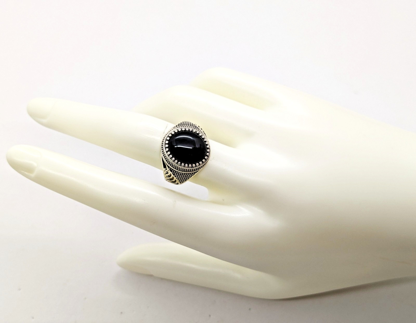 Vintage Luxury RING Silver 925 with Big Bright Stone -size: 9US (19mm), 6.2g| #6