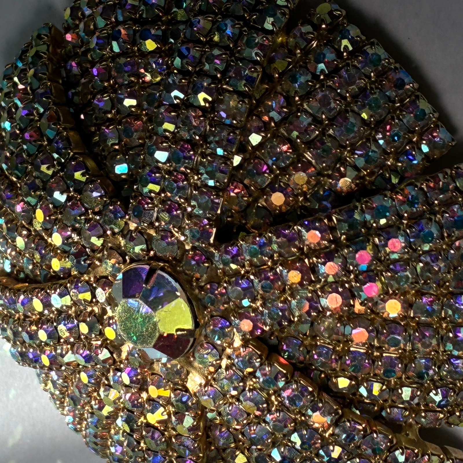 Vintage AB Crystal Brooch Pin Brooch
