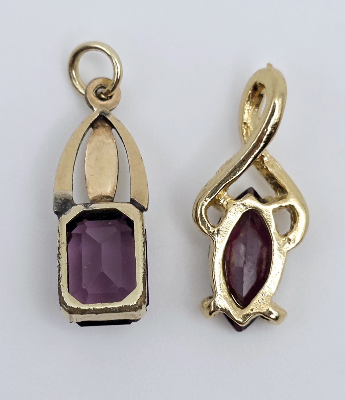 Vintage Pendant Charm Lot 9pc Gold Filled Plated Art Nouveau Victorian Monogram