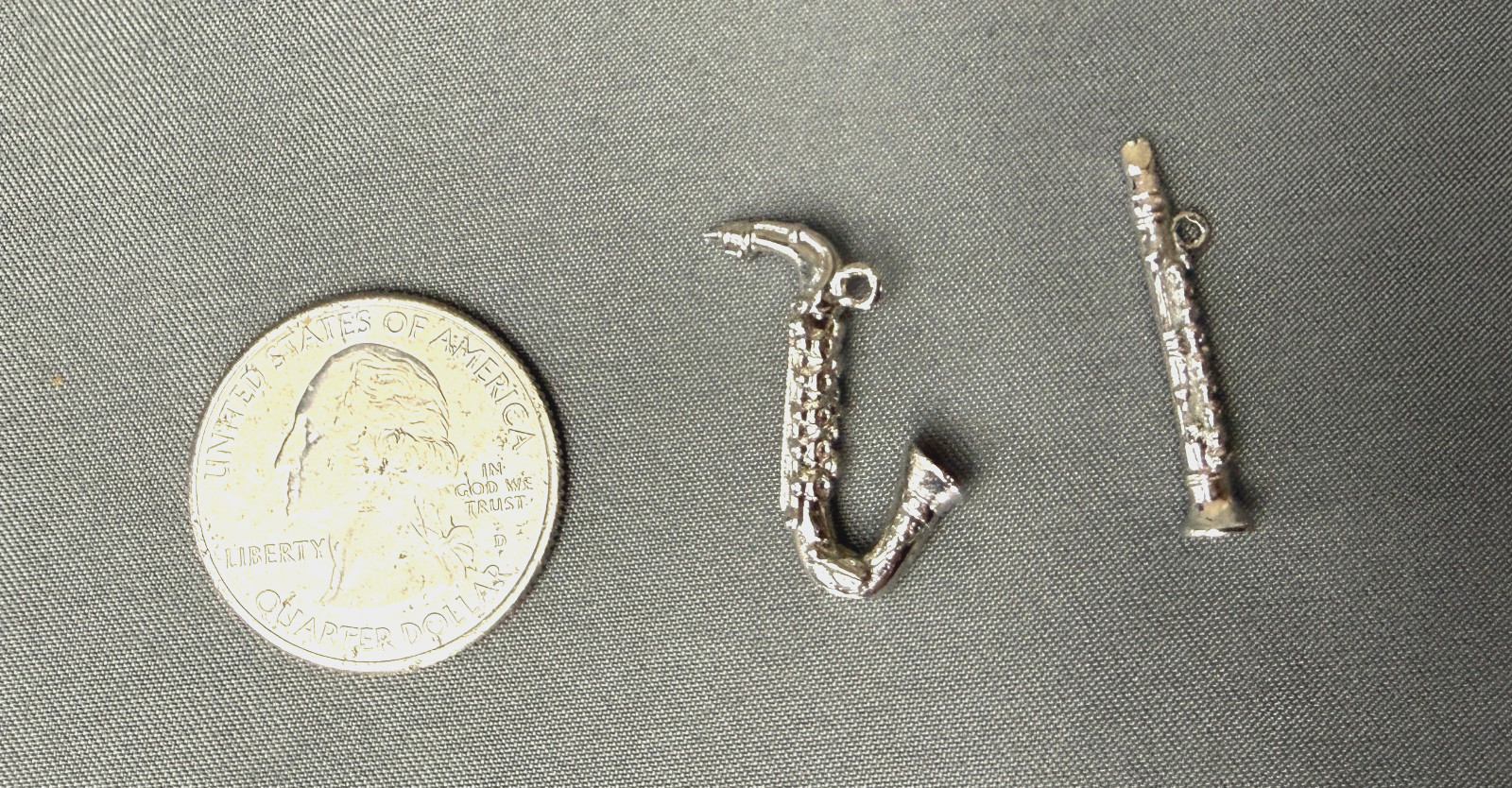 Vintage Woodwind Instrument Charm Collection (Clarinet & Saxophone), circa 1976