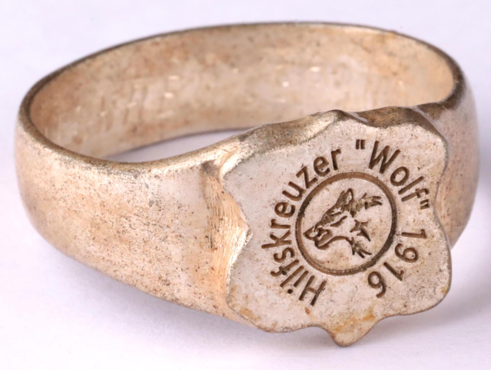 Wolf 1916 WW1 Imperial German Navy ring Hilfskreuzer WWI Kaiserliche Marine Army