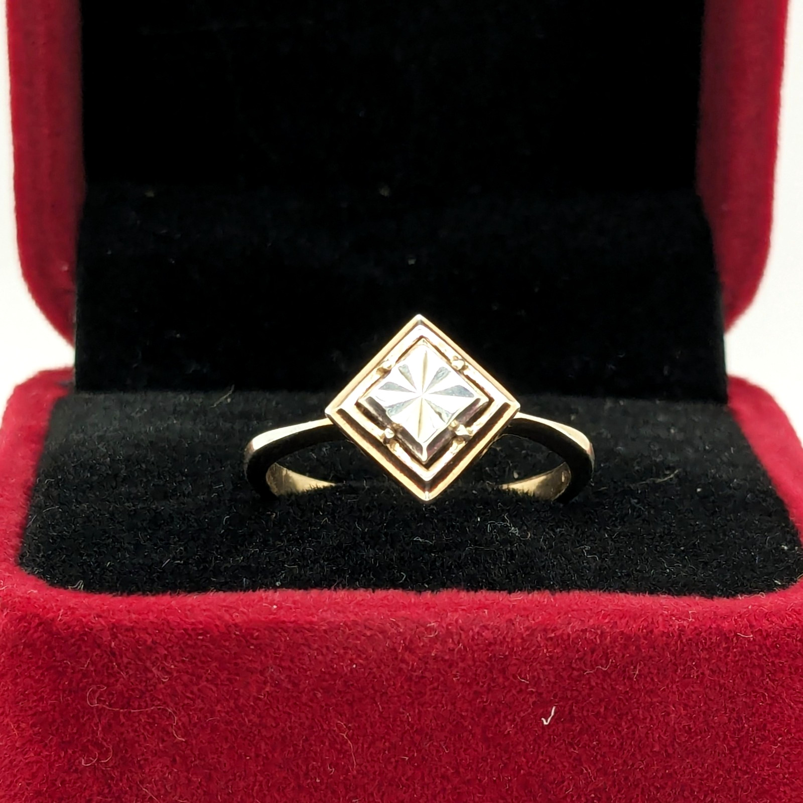 Vintage Elegant RING Silver 925 with bright pattern -size: 7US (17.5mm)| UA #132