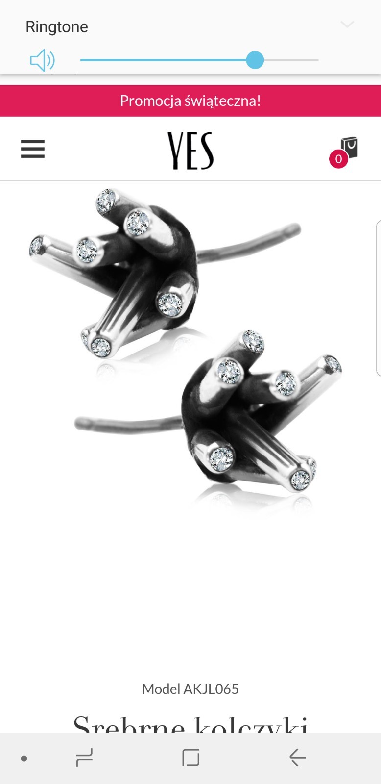 YES Gallery Sterling 925 earrings Jan Lekszycki collection in gift box