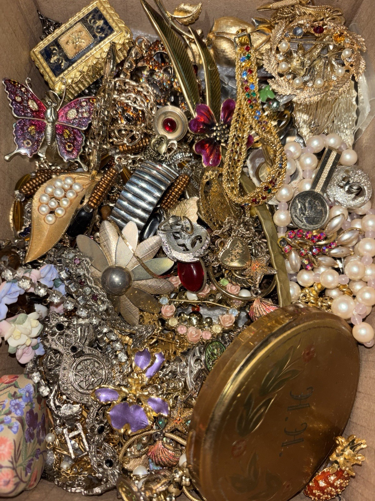 VINTAGE ESTATE COSTUME JEWELRY LOT — ALL WEAR — FREE SHIPPING!! 🔥