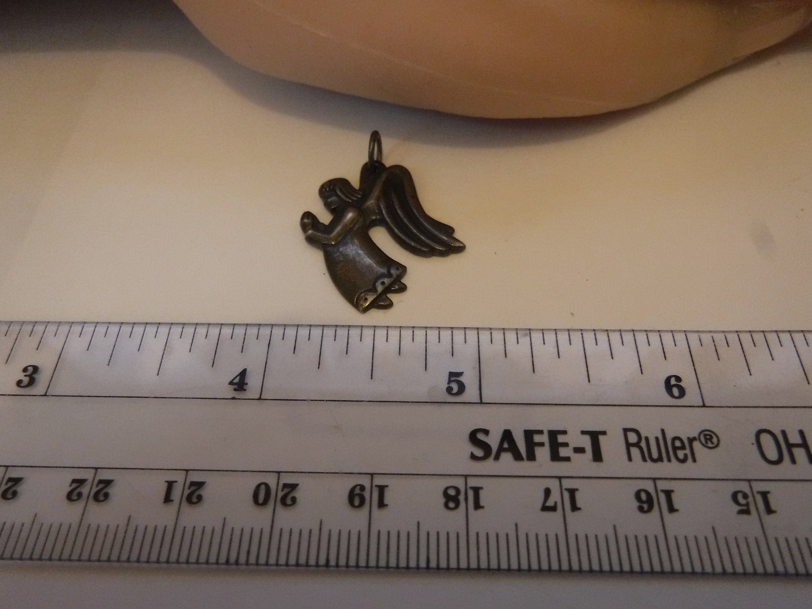 Retired James Avery Sterling Praying Angel Pendant Large Candelabrum Signed