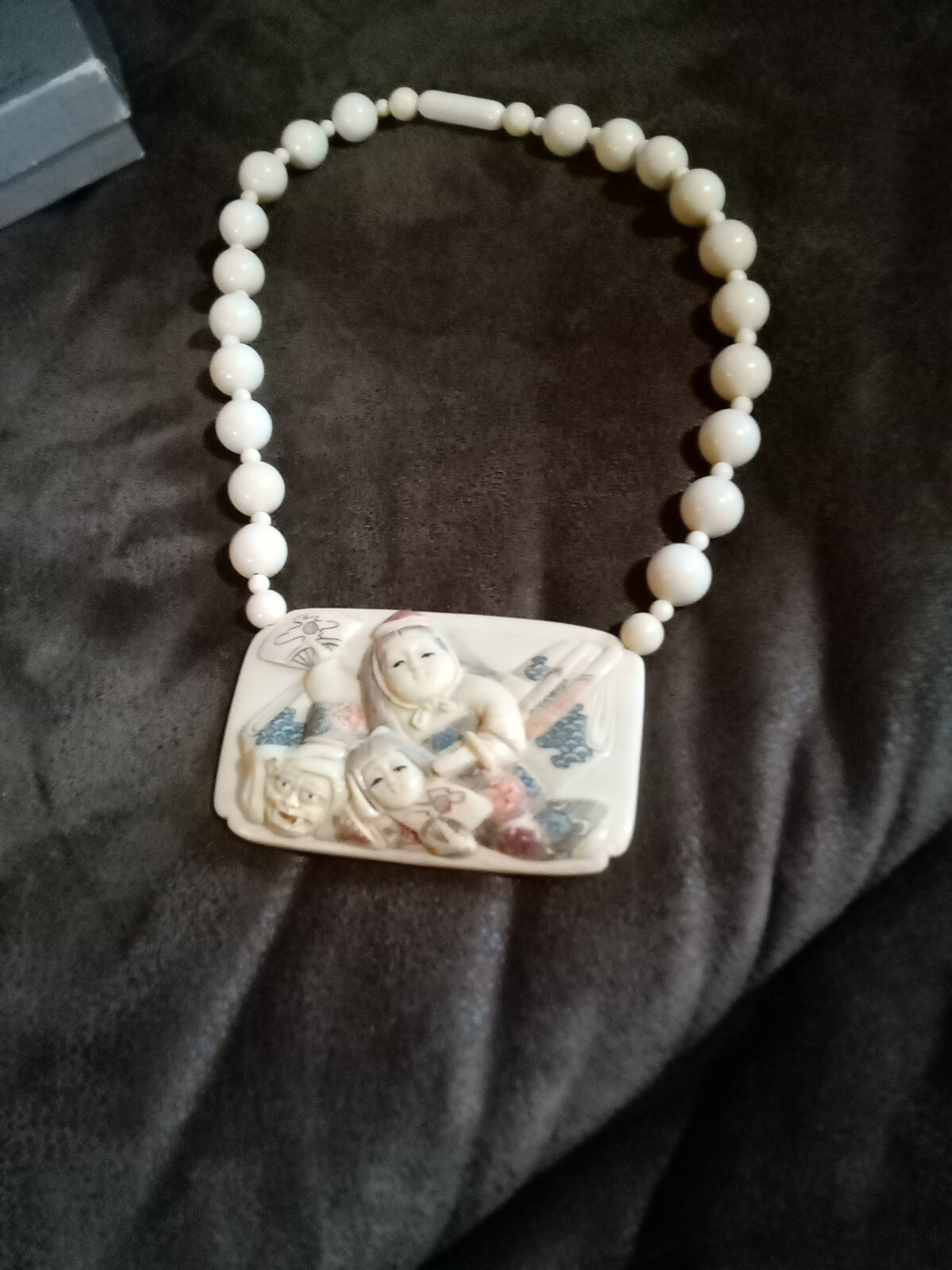 Diane Couch Workbench Designs 14 K Gold Filled White Marble Beads Necklace