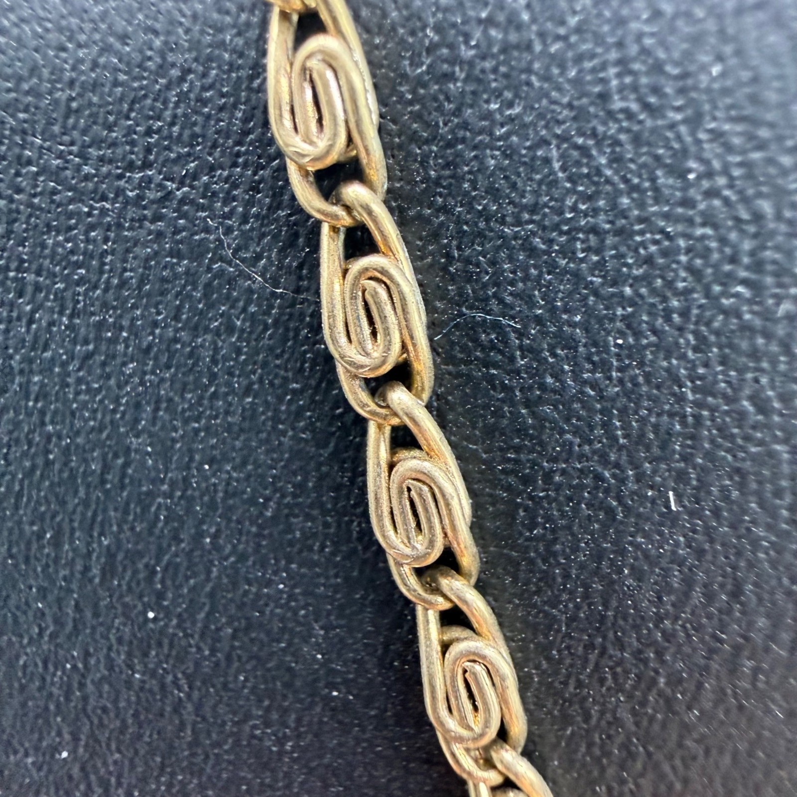 Vintage Unisex Adult Necklace Snail Chain 18K Gold Plated 20 inches