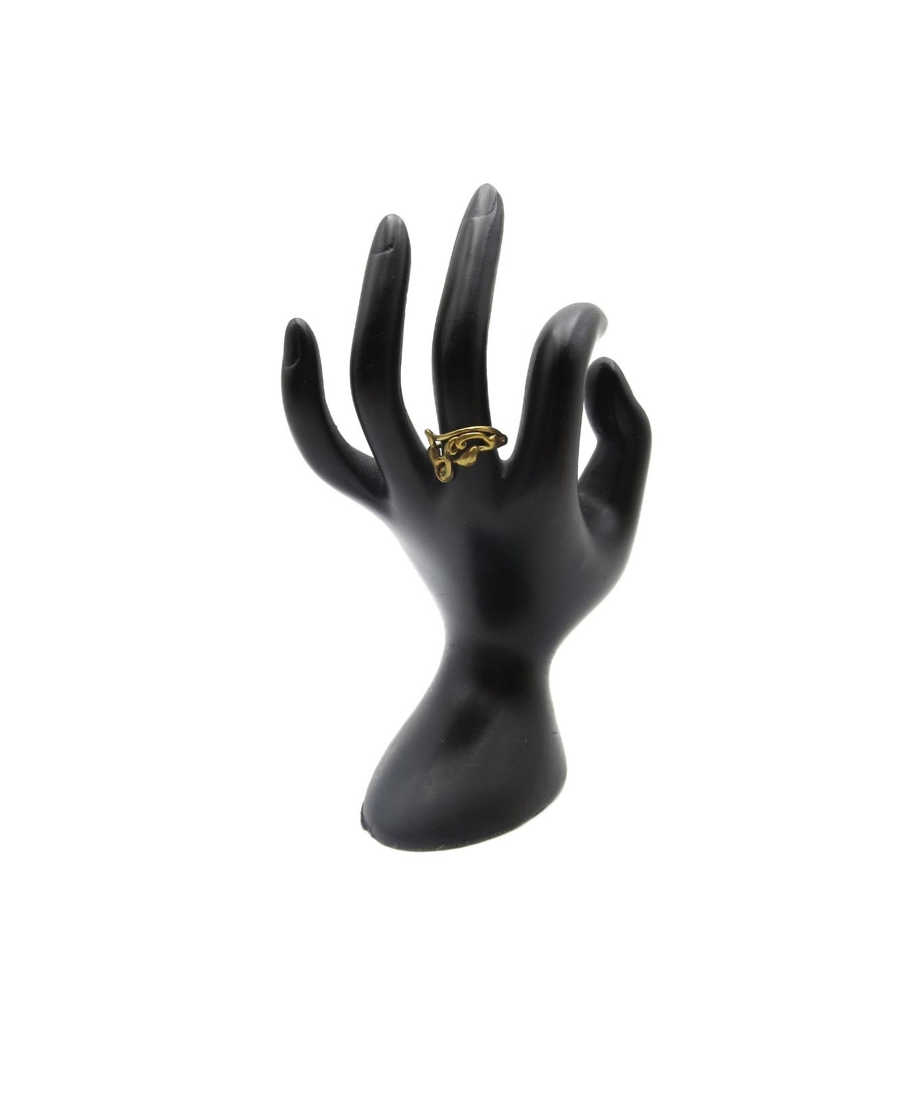 VTG MCM Bronze Brass Brutalist Abstract Twist Size 8.5 Ring Unisex 1970s