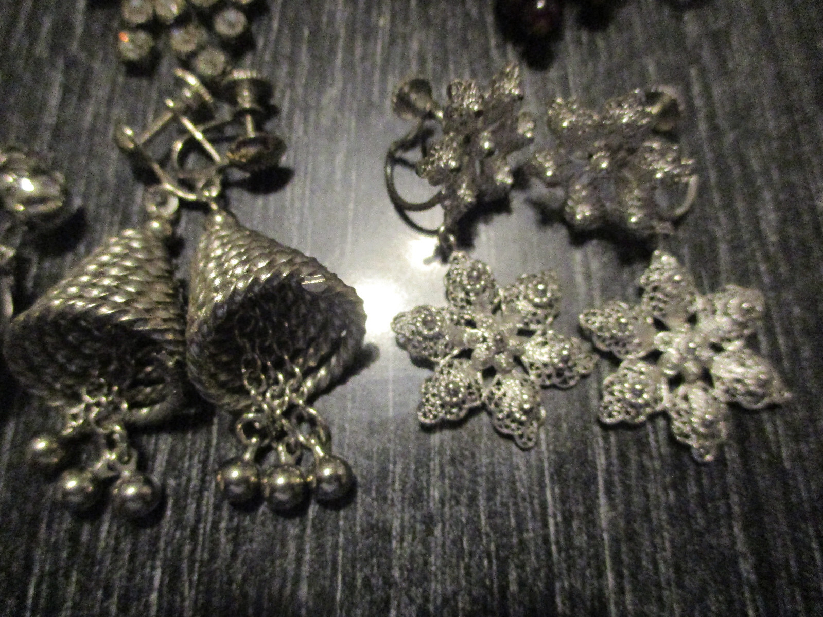 Lot 15 Vtg Estate Assorted Styles Sizes Chandelier Screwback Clip Earrings!48