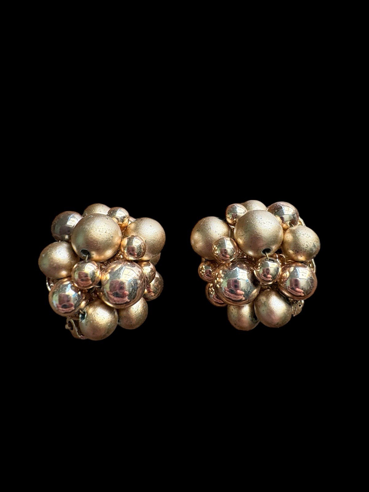 Vintage Beaded Cluster Clip On Earrings Lot 11 Japan, Hong Kong
