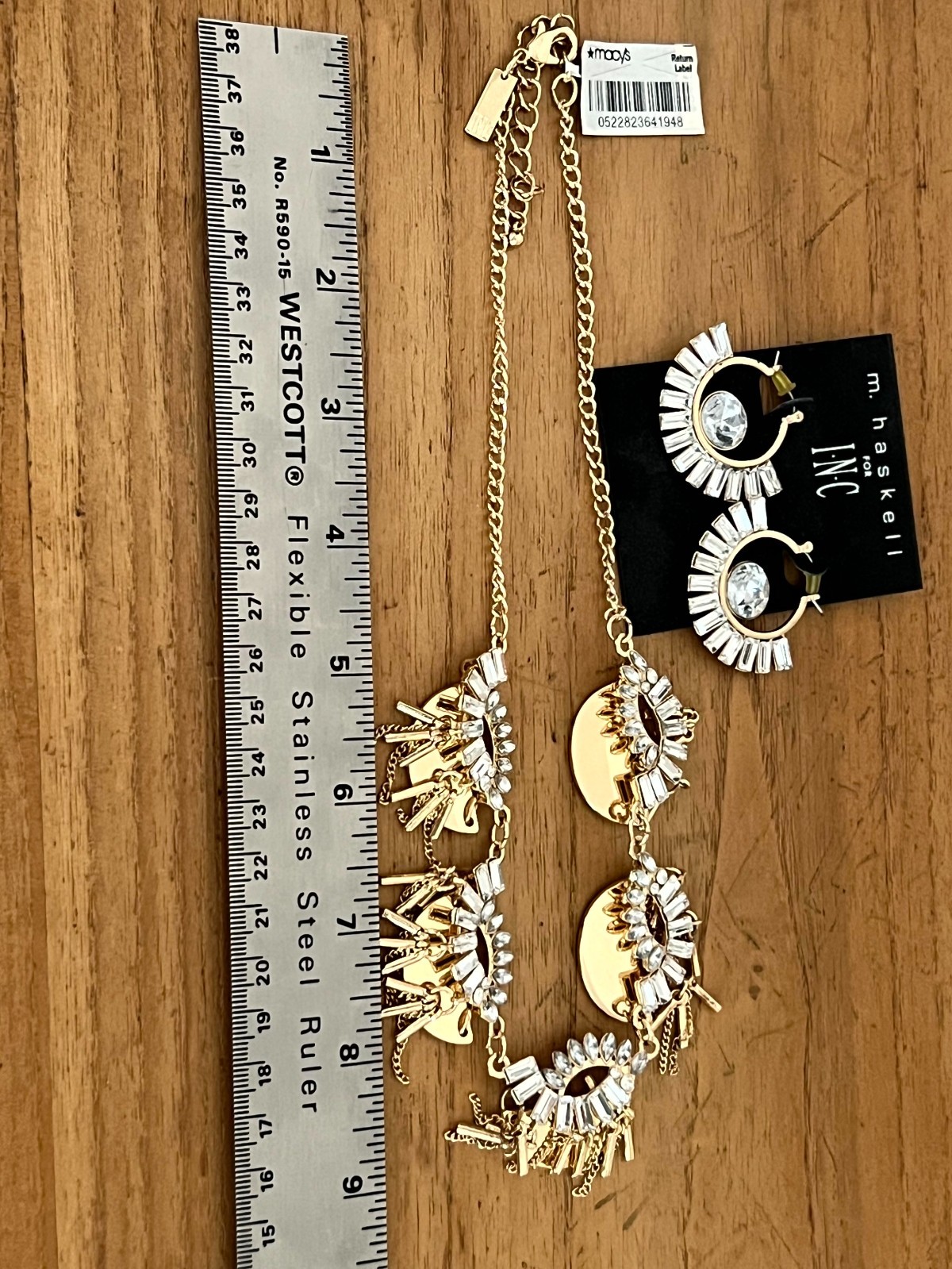 Vintage M. Haskell for INC earrings BN plus other necklace Runway Statement