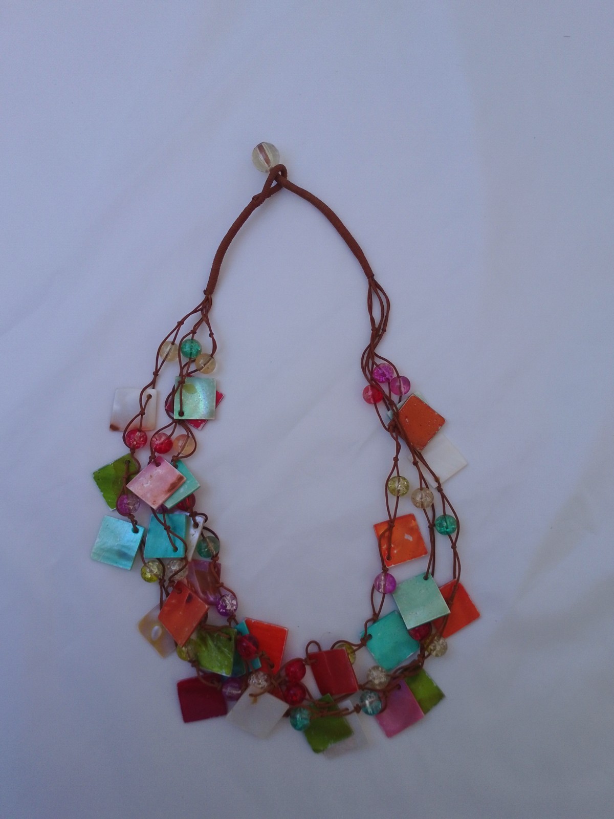 Colorful Beaded Statement Necklace Handmade Fashion Jewelry Gift