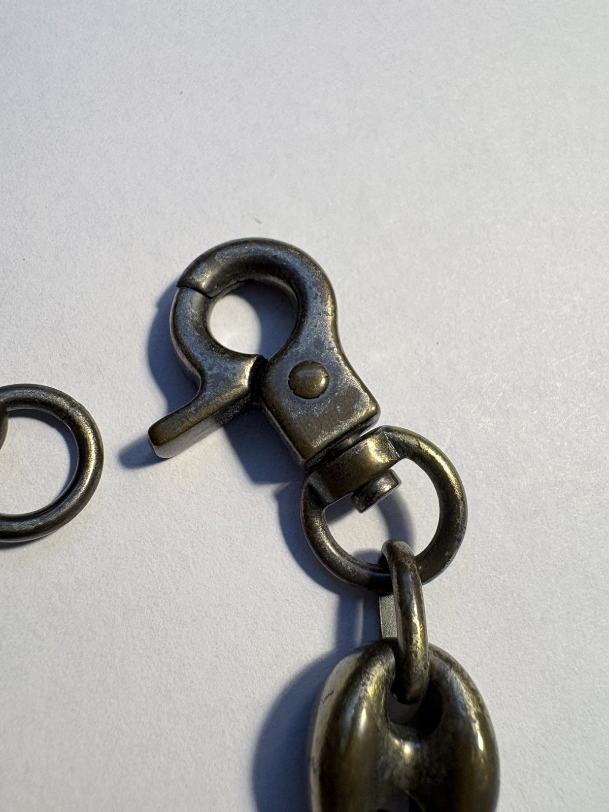 Vintage Early 2000s D&G Logo Link bracelet Bronze Toned Metal 8-1/2” Long
