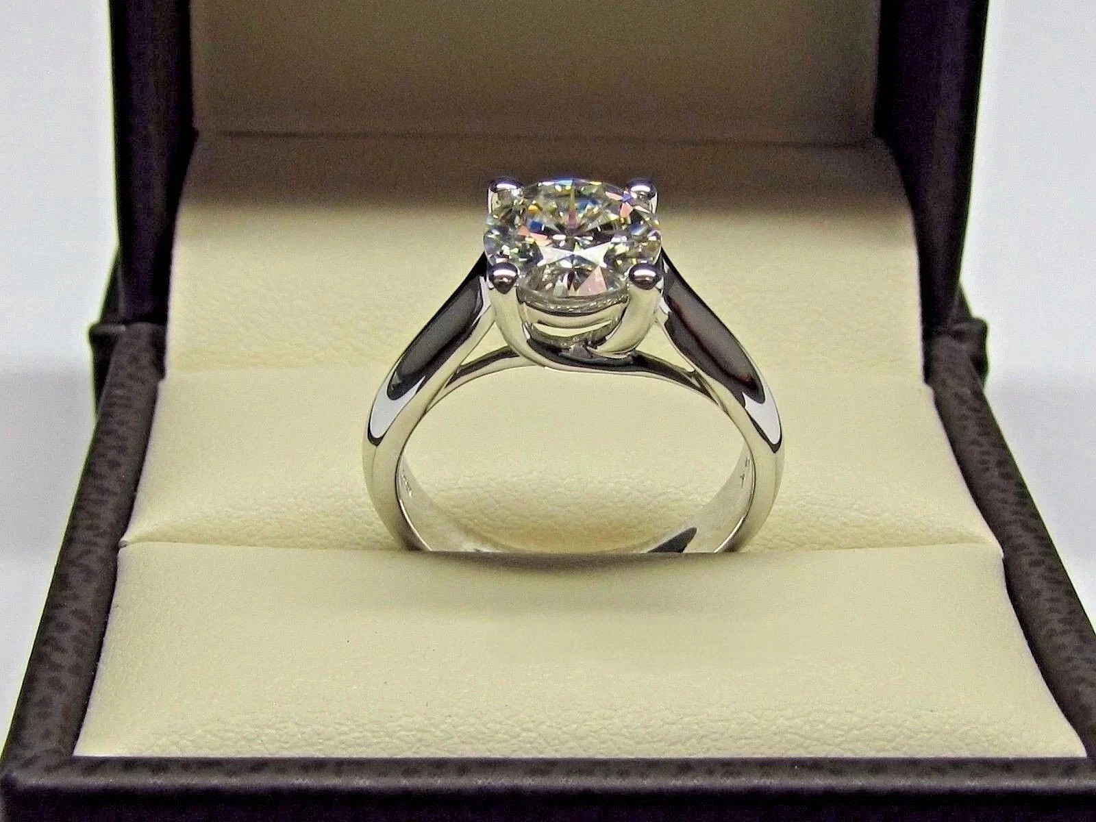 2Ct Round Cut Women’s Lab-Created Diamond Anniversary 14k White Gold Finish Ring
