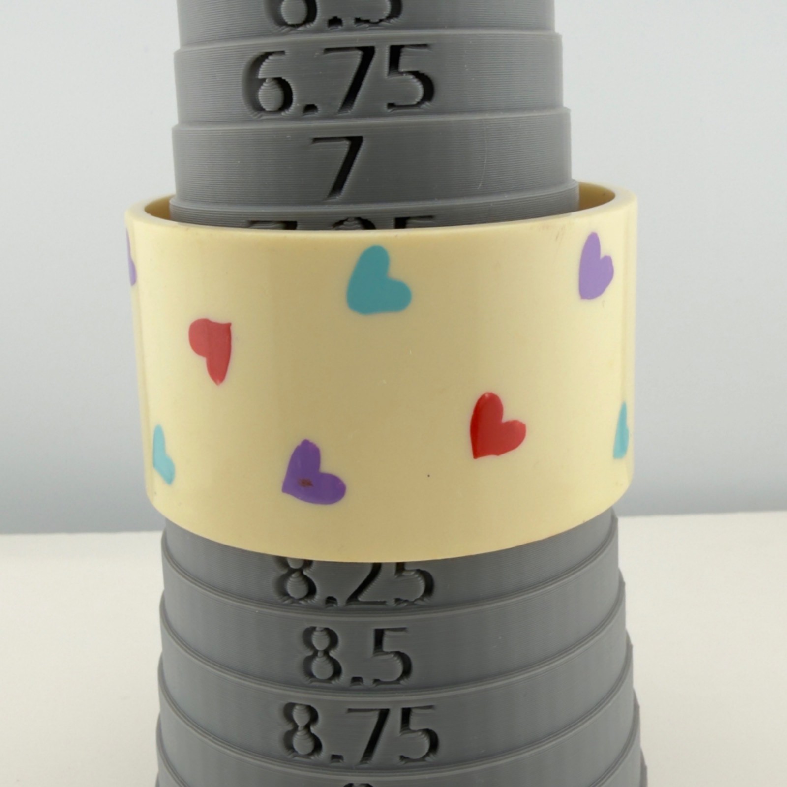 Vintage 80s Acrylic Bangle Bracelet Hearts Wide Chunky Stackable 90s READ