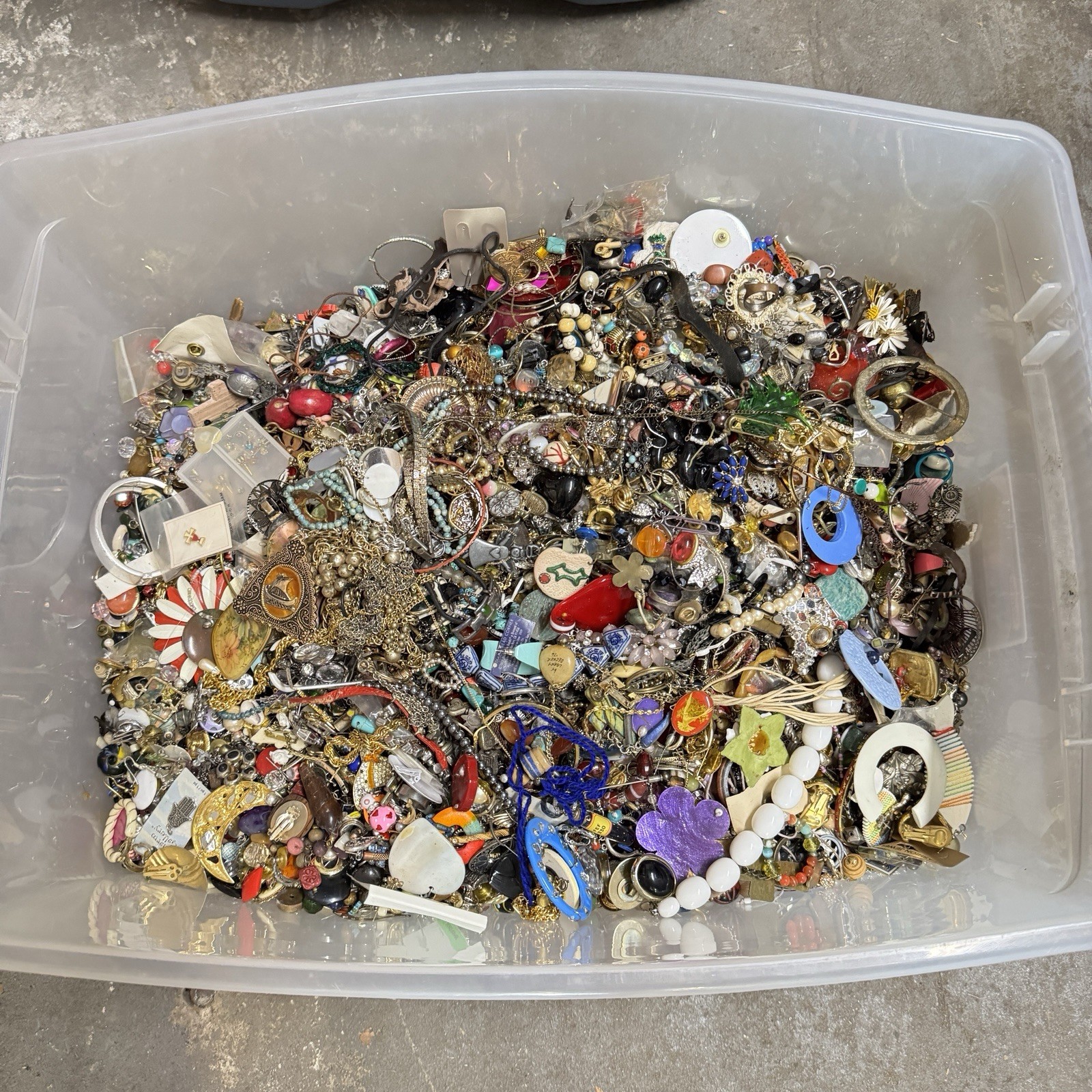 10 Pound Unsorted Tangled Jewelry Vintage Modern Wear Junk Treasure Hunt
