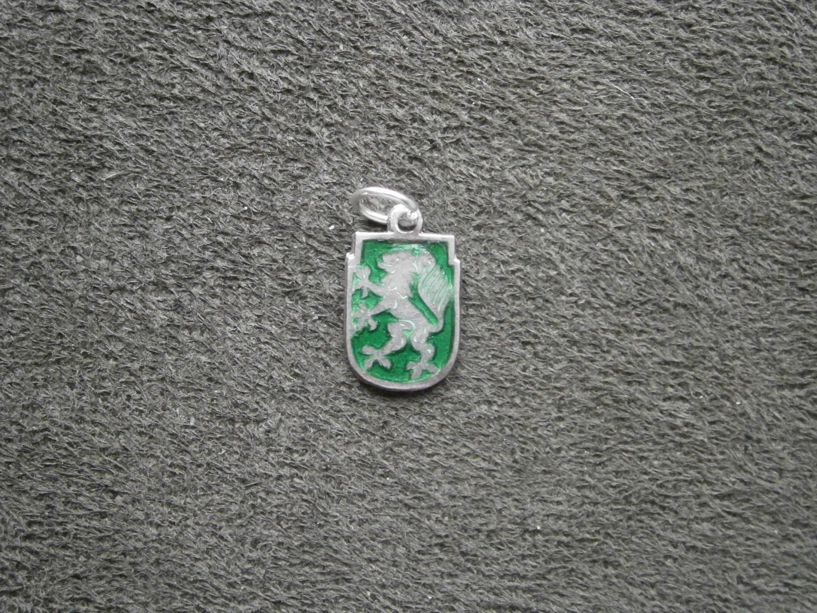 Graz Austria Lion Rampant Vtg 900 Silver Enamel Travel Bracelet Charm Pendant