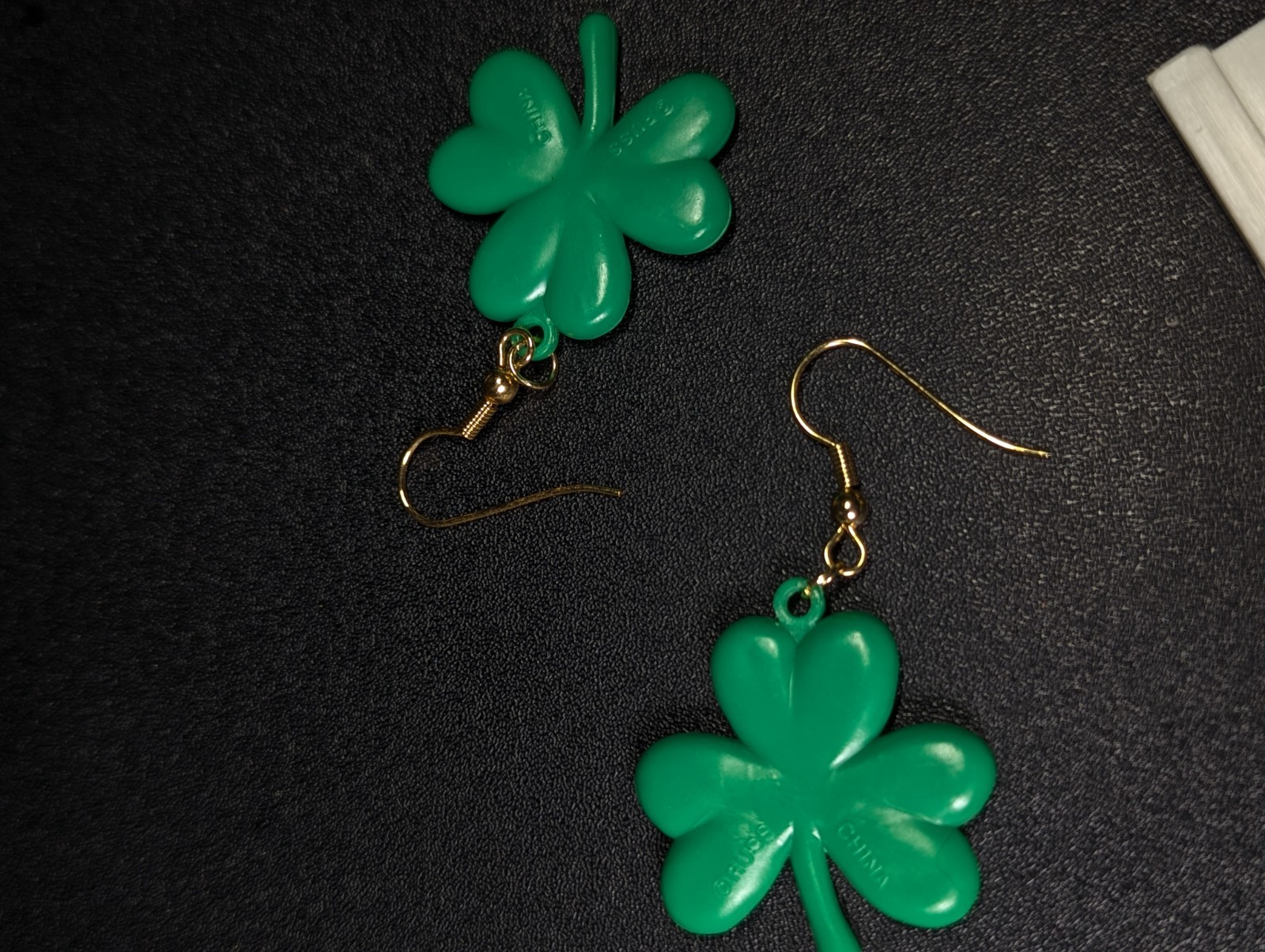 Vintage Russ Green Clover Earrings Saint Patrick’s Day Earrings Unused
