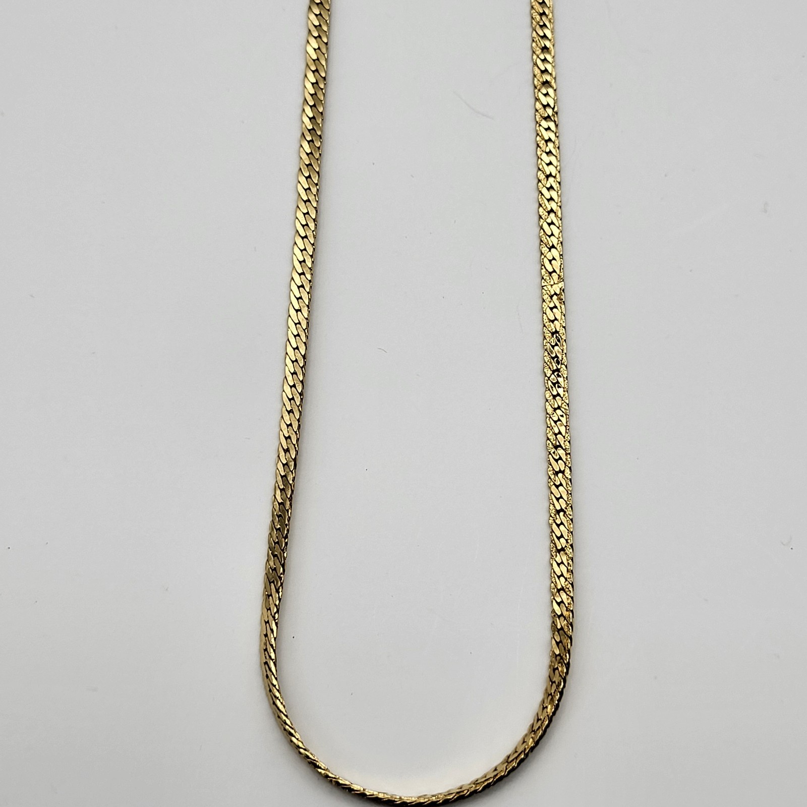 Vintage Trifari Gold Plated Simple Chain Necklace MCM Minimalist