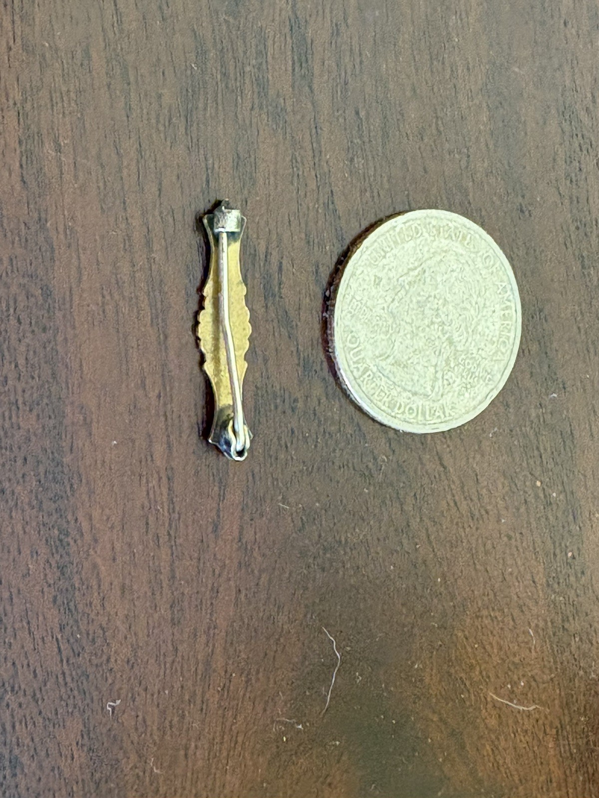 Victorian-Era Gold Filled Doll Sized Bar Brooch