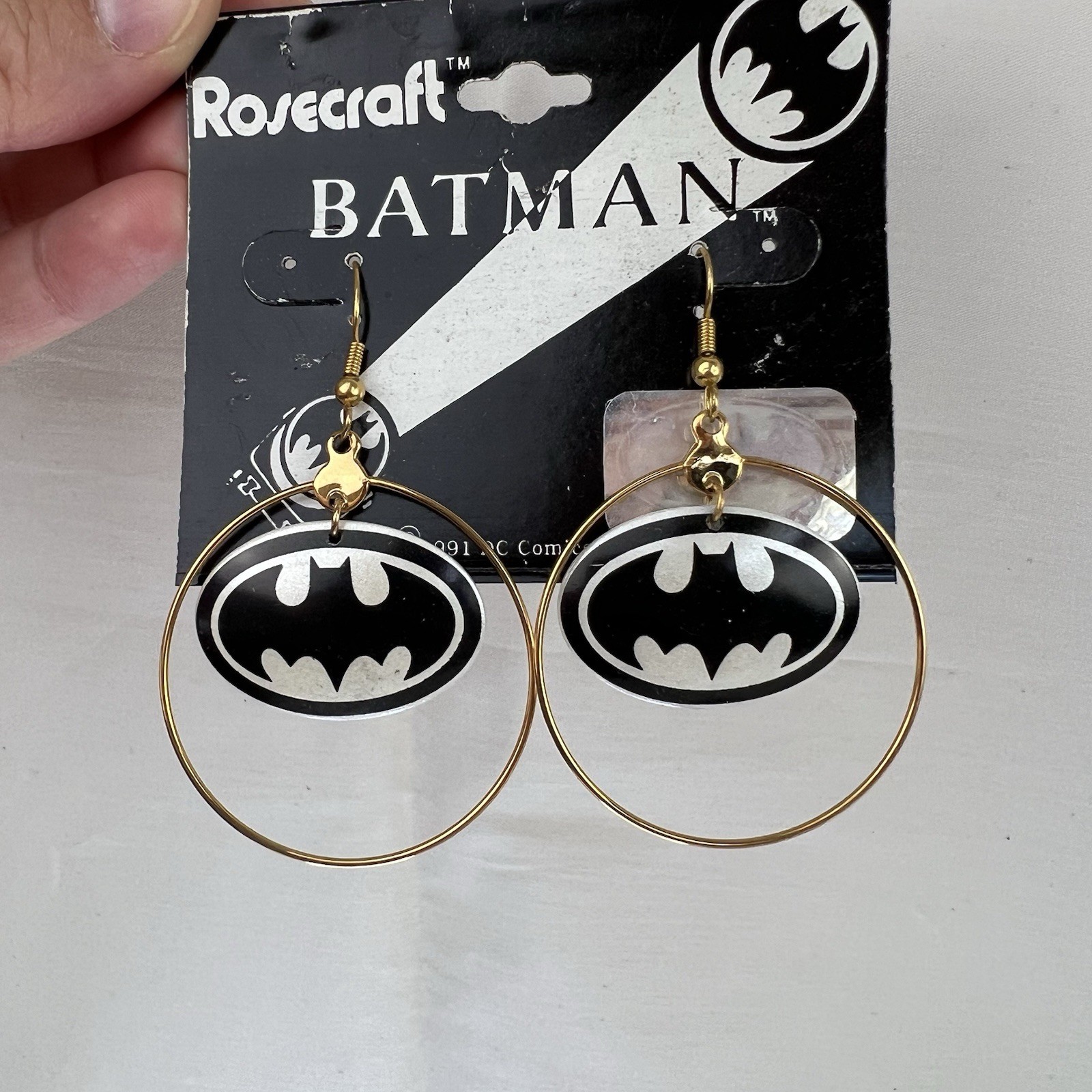 Vtg 1991 Lot Of 5 Batman Returns Cat Women Pin Earrings retro 90s Y2K DC Comics