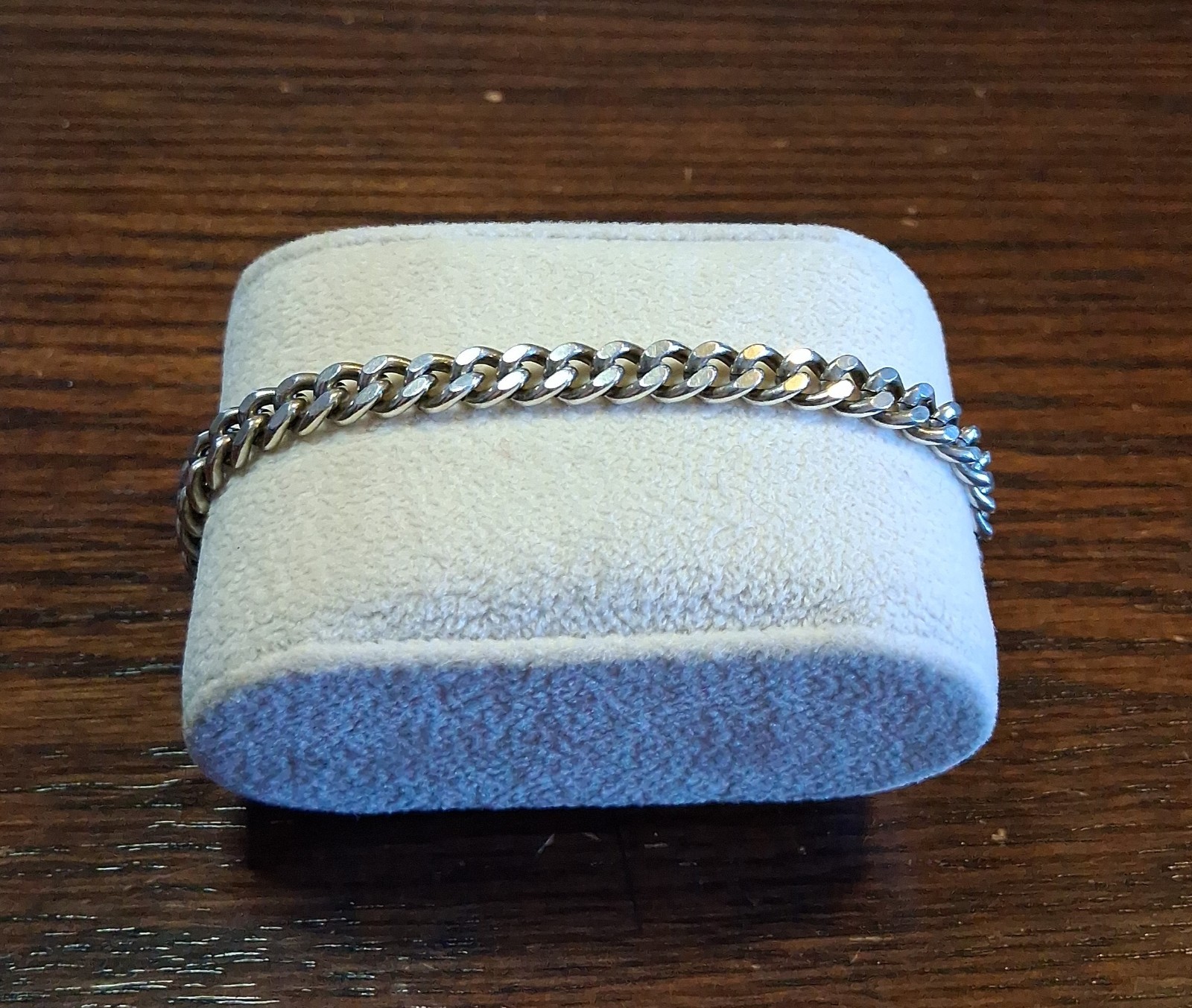 Vintage Chunky Sterling Silver Curb Chain Bracelet 8″ 14g See Pics/Description