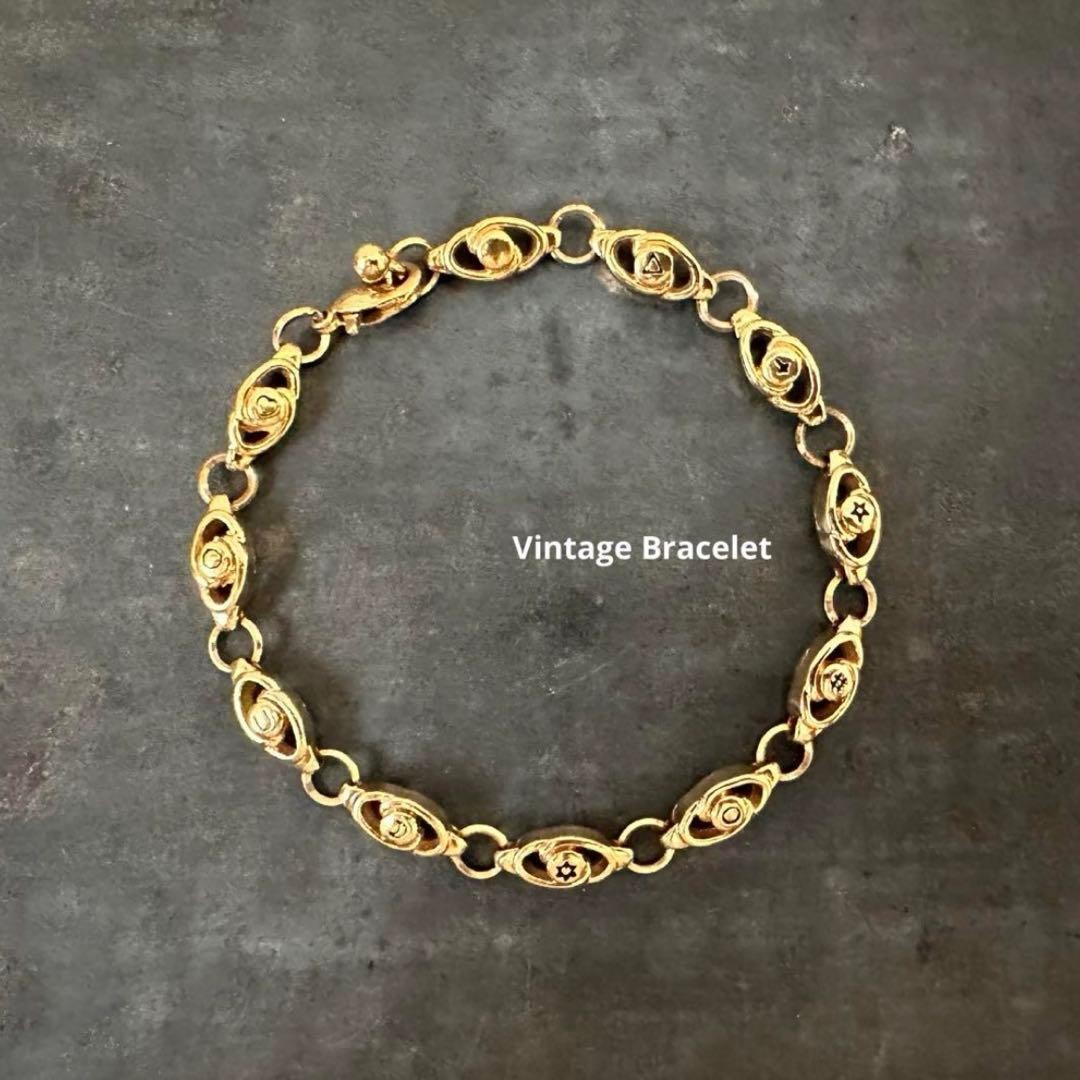 Vintage Gold Antique Bracelet Unspecified Material Used Condition