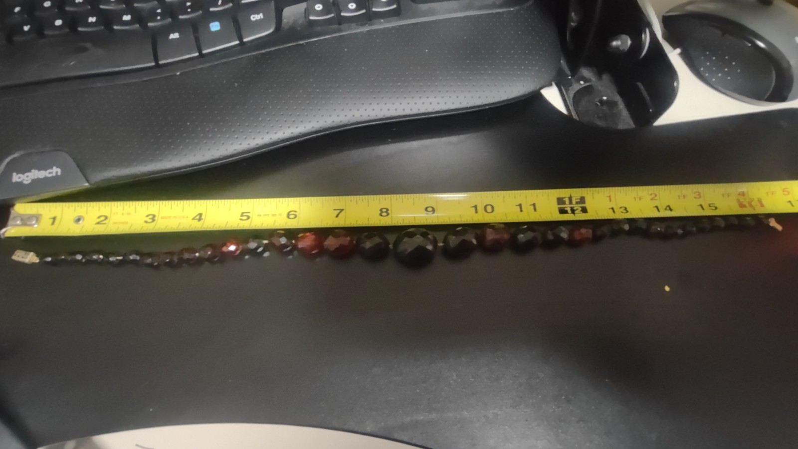 VINTAGE Tested Ruby Red CHERRY 30g AMBER BAKELITE FACETED BEADED 16″ NECKLACE