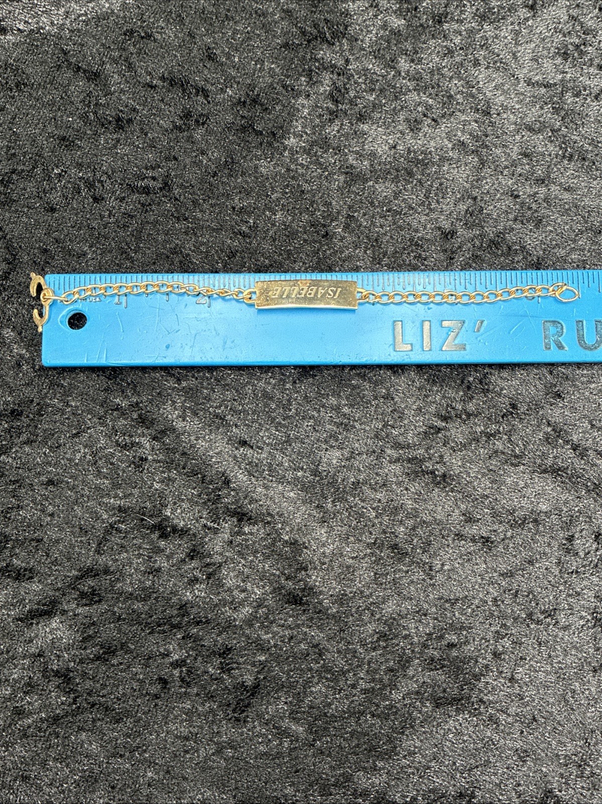 Vintage ID Bracelet Engraved “Isabelle” Gold Tone 6.5” Plz Read