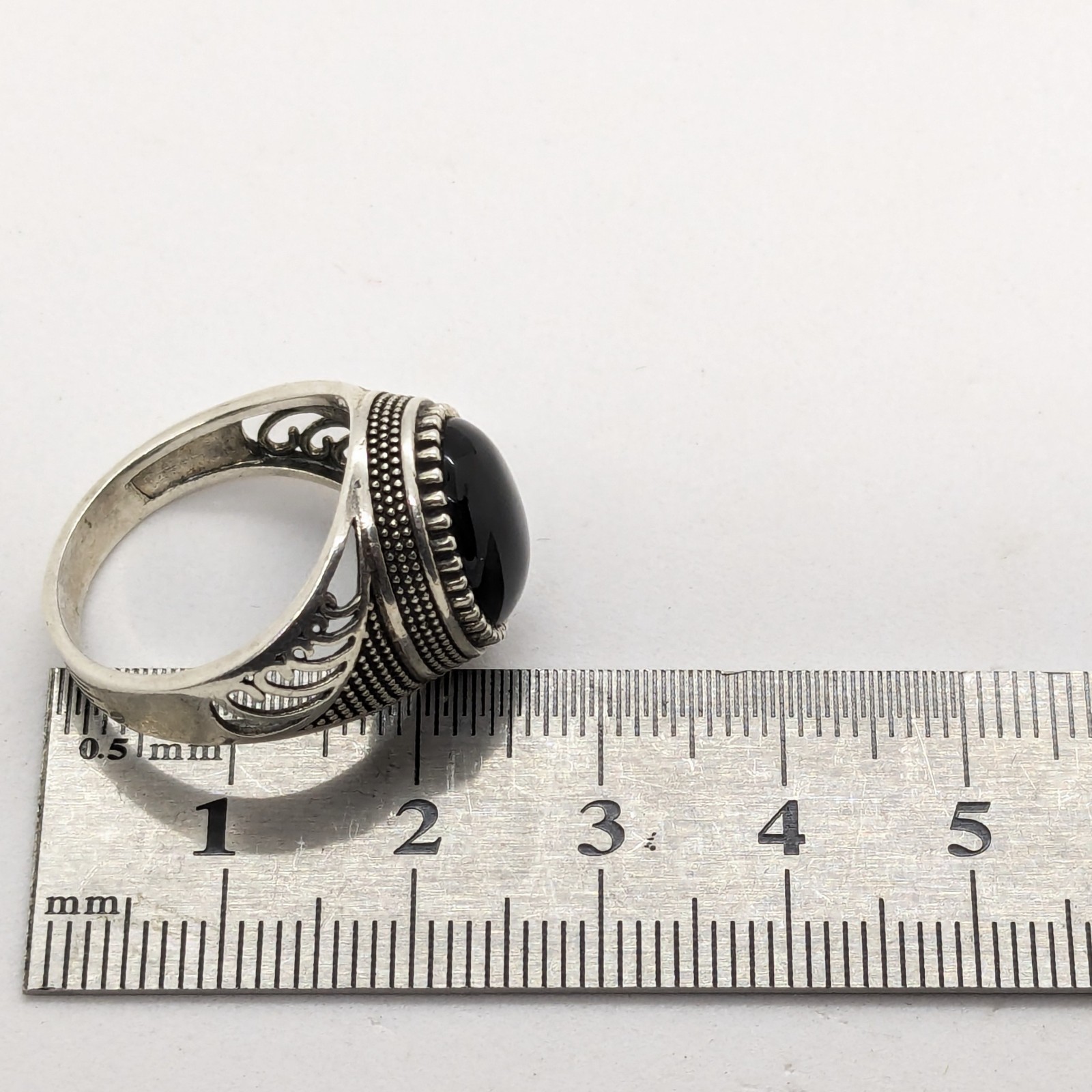 Vintage Luxury RING Silver 925 with Big Bright Stone -size: 9US (19mm), 6.2g| #6
