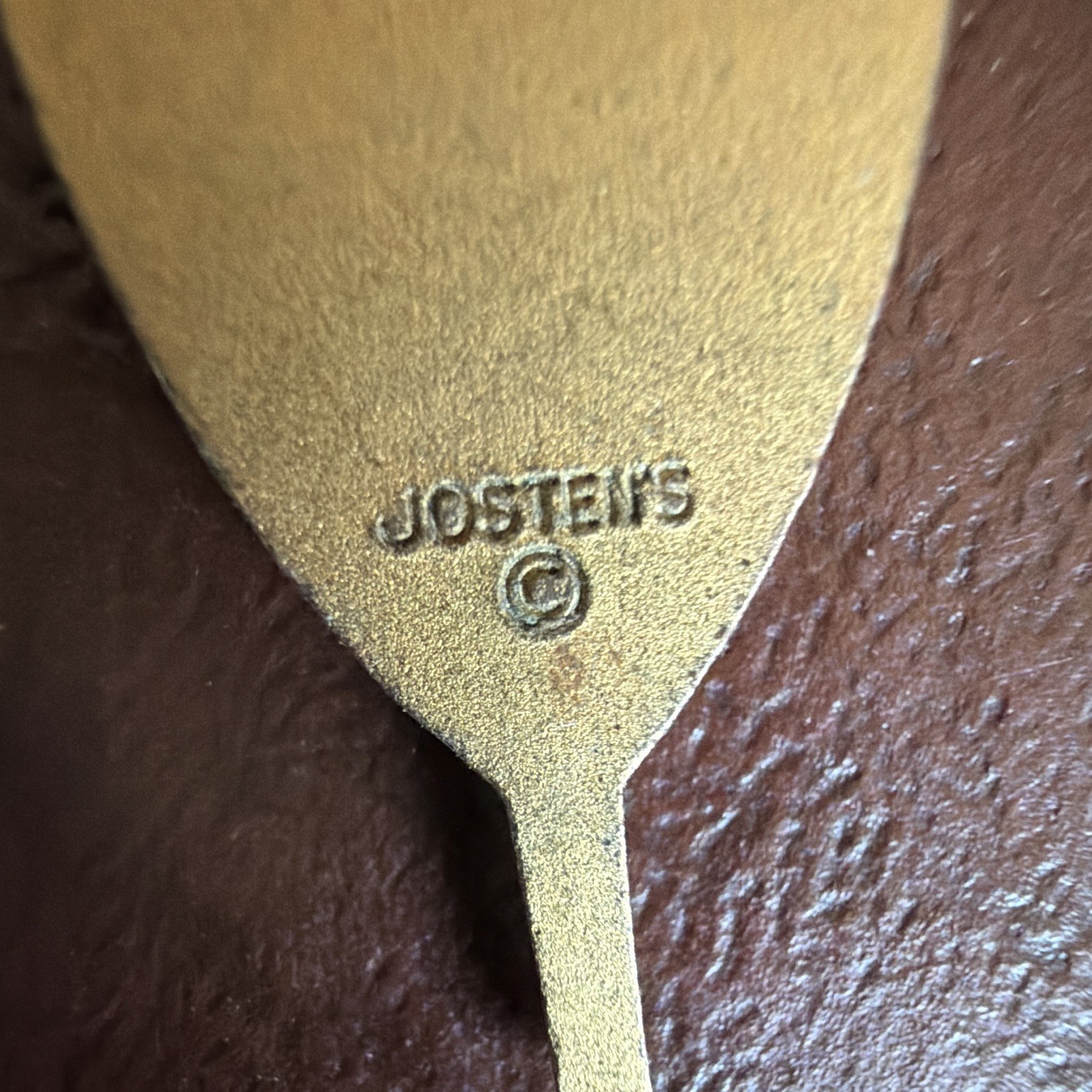 Josten’s Senior 1969 Shield Dangle Charm Pendant-Gold Tone-Green & White Enamel